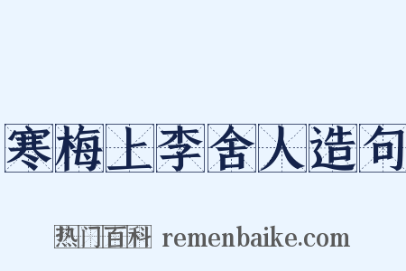 寒梅上李舍人造句是什么意思的图片